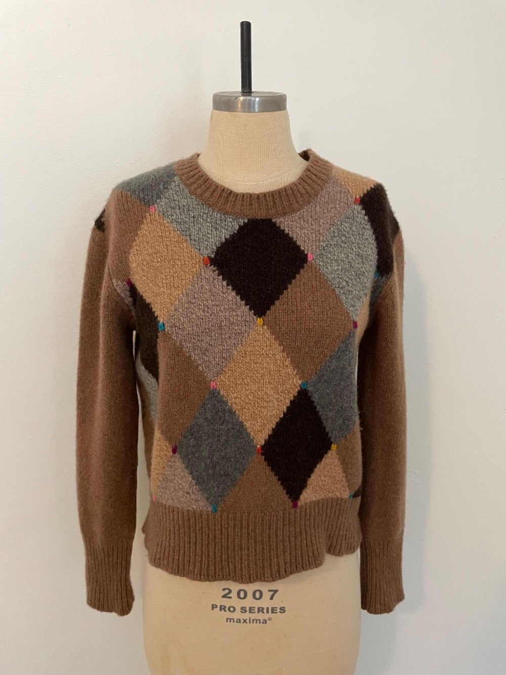 Marc by Marc Jacobs Wool Cashmere Blend Sweater Brown, Vintage Preppy Size Large